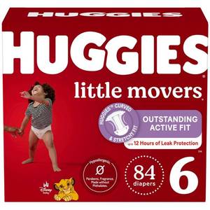 lot 40281 image: Huggies Little Movers Diapers - Size 6 - 84ct