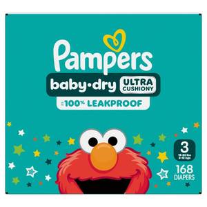 lot 40282 image: Pampers Baby Dry Diapers Pack Size 3 - 168ct