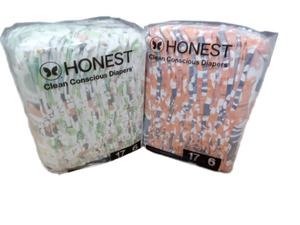 lot 40285 image: The Honest Company Clean Conscious Diapers Four Print Pack - Size 6 - 34ct