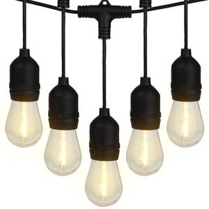 lot 40292 image: Pure Garden 50FT Outdoor String Lights with Vintage-Style LED Edison Bulbs