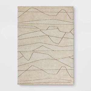 5'x7' Textured Knitted Area Rug Ivory - Threshold - Retail: $150