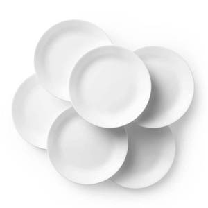 lot 41314 image: Corelle Livingware Winter Frost White 10.25  Dinner Plate  Set of 6&nbsp