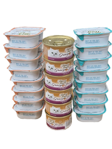 lot 41337 image: Fancy Feast Cat Food Variety Pack - Cans and Containers, 22 Pack (22027)