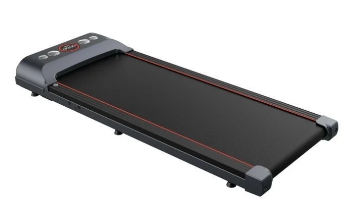 lot 33525 image: GymMaster Electric Walking Desk Exercise Treadmill, Black, 264 lb, 12 mph - Retail $335