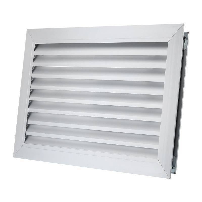 lot 39013 image: PATIKIL Door Air Vent Cover, 20 x 12 Inch, Aluminum Grille Ventilation Cover, Louvered Door Vent Grille, for Cabinet Wardrobe Door, Silver Tone