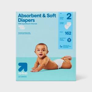 lot 37309 image: up&up Disposable Diapers - (Size 2  12-18lbs) 81 Diapers Included