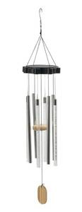 lot 41349 image: Mainstays Solar Bubble Plastic and Metal Outdoor Wind Chime with Color-Changing LED Lights, Weather-Resistant