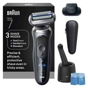 lot 41391 image: Braun Electric Razor for Men Series 7  Electric Shaver  4-in-1 Clean & Charge Center  Travel Case  Retail $189