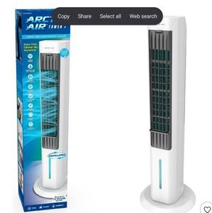 lot 42015 image: Arctic Air Tower  Electric Portable Cooling Fan, Quiet Operation, 4 Speeds, Black, 103 CFM, No Assembly Required