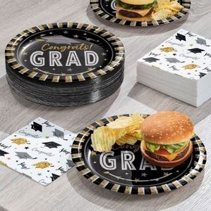 lot 42048 image: Graduation Party Paper Plates and Napkins Set