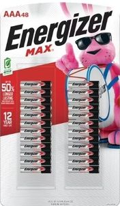lot 42056 image: Energizer MAX AAA Alkaline Batteries, 48 pk.