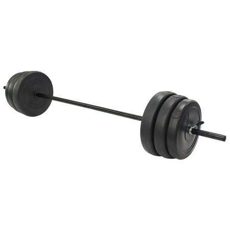 lot 30178 image: BalanceFrom Vinyl Standard Weight Set in Black  100 lbs. - Retail $224