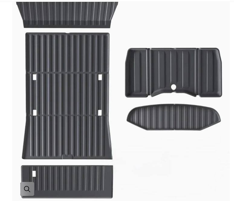lot 35998 image: Tesla Model CyberTruck Rubber Floor Mat Set - Retail $89