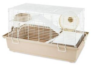 lot 37328 image: Vibrant Life Split-Level Hamster Habitat with Running Wheel & Feeding Accessories