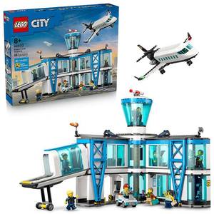 lot 37357 image: LEGO City Airport with Airplane Building Toy, 60502 (Ages 8) 887 Pieces - Retail $100