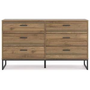 lot 40312 image: Signature Design by Ashley Deanlow Brown 6 Drawer 59.02 in. Dresser - Retail $279