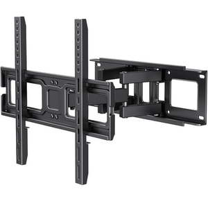lot 41396 image: MountFTV Full Motion TV Wall Mount for 26-65 inch TVs Holds up to 110 lbs Swivels Tilts Extension Leveling  Max 400 x 400mm  Fits 8 1216  Wood Stud