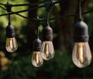 lot 41399 image: Better Homes & Gardens Commercial Grade Shatterproof LED Edison Outdoor String Lights, Heavy Duty, 28 ft, 12 Count