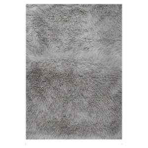 lot 41400 image: Mainstays Grey Faux Fur Non-Skid Fluffy Floor Rug for living room 30 x46