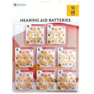 lot 41404 image: Hearing Aid Batteries Size 10 - 48 Pack Multi-Pack (MISSING 2)