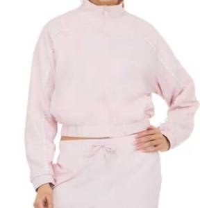 lot 41435 image: Forever 21 Pink Lace Trim Track Jacket Large