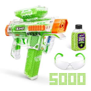 lot 41444 image: XSHOT Hyper Gel Glow NightStrike Blaster 14 by ZURU NO GLOW GEL BALLS, POWERS ON  - Retail $60