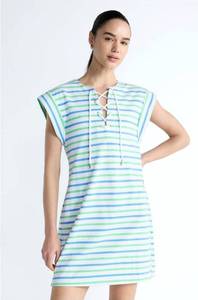 lot 41451 image: Free Assembly Womens Lace Up Cotton Mini Dress, Size XS