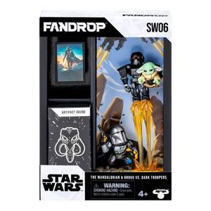 lot 41467 image: FANDROP Star Wars Grogu & Mando vs The Dark Troopers