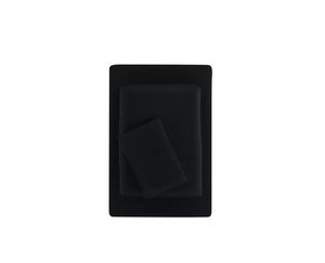 lot 42082 image: Mainstays Super Soft Brushed Microfiber Bed Sheet Set, Rich Black, Twin-XL, 3 Piece