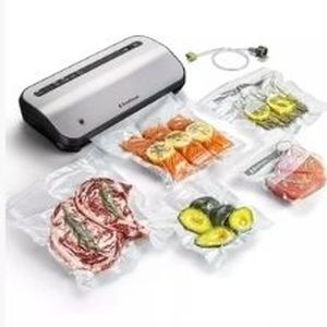 lot 42090 image: FoodSaver Preserve Vacuum Sealer, 14-Piece Starter Kit, Vacuum Seal Roll & Bags