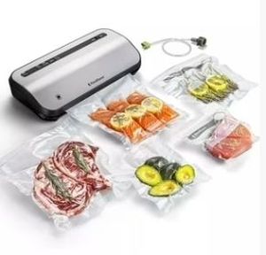 lot 42095 image: FoodSaver Preserve Vacuum Sealer, 14-Piece Starter Kit, Vacuum Seal Roll & Bags - Retail $99
