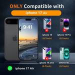 9 Count of Ratcase Magnetic Case for iPhone Air 6.5'',[Compatible with Magsafe][Heavy Duty Shockproof] [Military Grade Drop Protection][Non-Slip] Rugged Durable 2-Layer Hard Bumper Phone Cover-Matte Black
