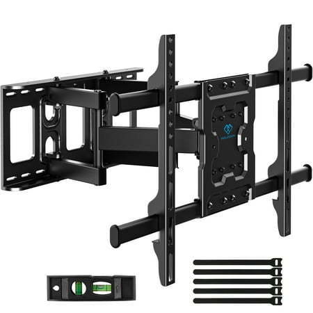lot 37186 image: PERLESMITH Full Motion TV Wall Mount for 37- 75 TVs, Swivel Tilt, 132 lbs Max