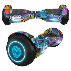 lot 37361 image: Gotrax Edge Hoverboard for Kids & Adults 6.5 Tires, 6.2mph & 2.5 Miles Self Balancing Scooter Galaxy - Retail $114