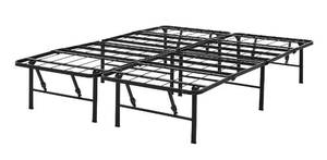 lot 40358 image: Mainstays 14 High Quad Fold Steel Platform Bed Frame, Full