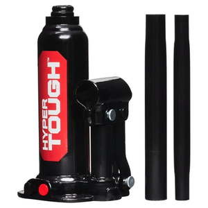 lot 41473 image: Hyper Tough T90203W Bottle Jack  2 Ton Black  USED AND SLIGHTLY BENT, SEE PICTURES