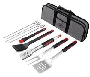 lot 41510 image: Expert Grill  Grilling Accessories BBQ Grill Tools Set, 10 Pieces Stainless Steel Grill Kit