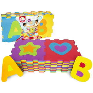 lot 41518 image: 56 Piece VALUE BUNDLE SET Spark. Create. Imagine. ABC Foam Playmat Learning Toy Set