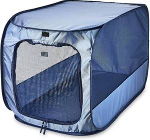 lot 41530 image: Vibrant Life Soft-Sided Pop Open Dog Kennel, Blue, Large