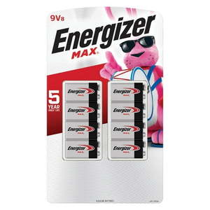 lot 41535 image: Energizer MAX Alkaline 9 Volt Batteries  8-Pack