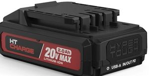 lot 41546 image: Hyper Tough 20V 2Ah USB AC Battery, HY5601050516015 UNABLE TO TEST FUNCTIONALITY