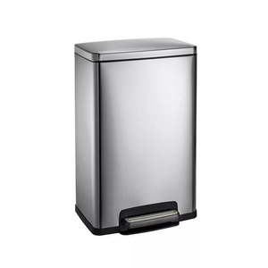 lot 42158 image: Tramontina 13 Gal Step Trash Can Stainless Steel - Retail $105