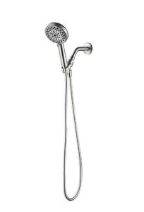 lot 42188 image: Better Homes & Gardens 8-Function Handshower with Power Spray & Clean Jet in Satin Nickel