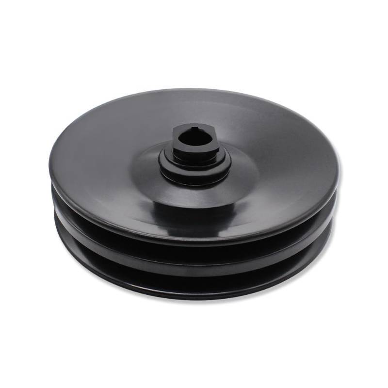 lot 12109 image: IMOOA GM Saginaw Power Steering Pump Pulley Keyway Double Groove for Chevy Oldsmobile Pontiac Cadillac 350 454 Black (Used)