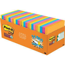 lot 12102 image: Post-it Super Sticky Notes Multicolor Pack