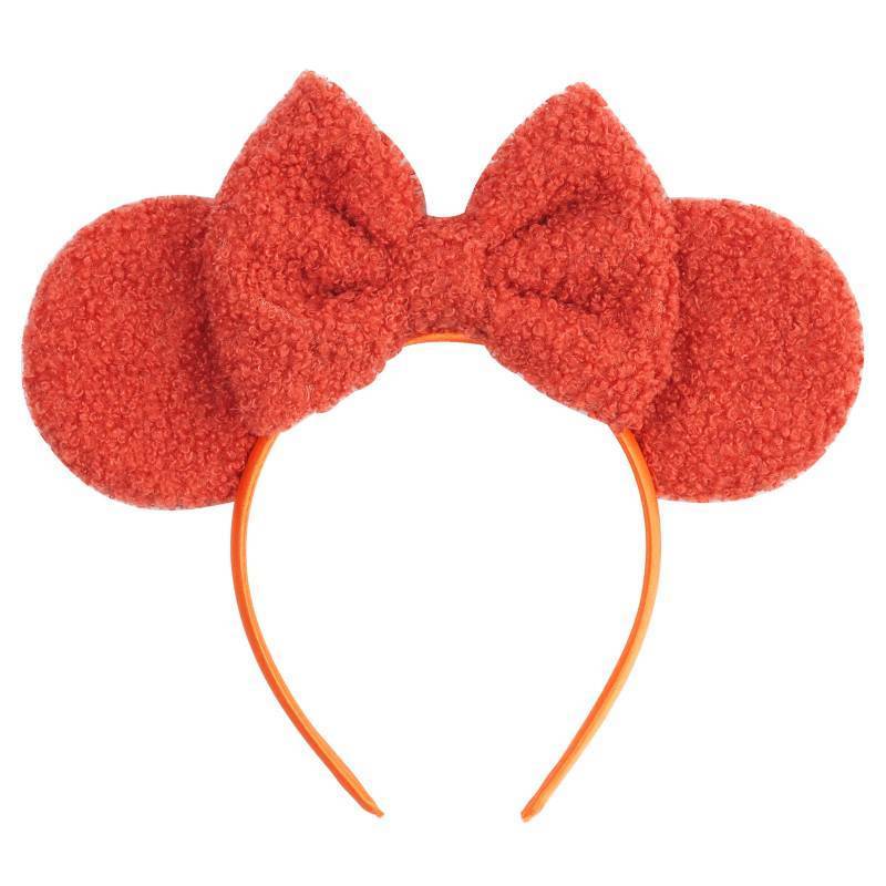 lot 4333 image: Batsysm Christmas Wool Mouse Ear Headband, Fluffy Hair Bow Hairband, Festival Party Decoration Fashion Headwear for Women Girls