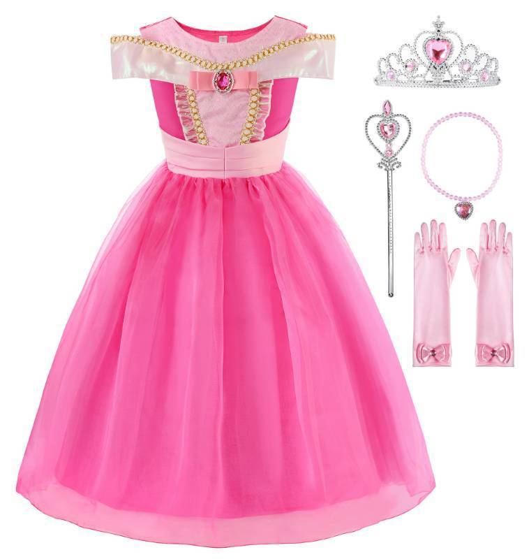 lot 4336 image: ReliBeauty Girls Drop Shoulder Princess Costume Dress up with Accessories, 120