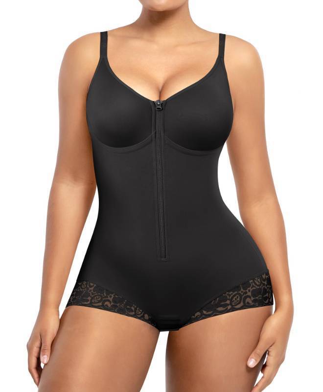lot 14274 image: SHAPELLX Shapewear Tummy Control for Women Half Body Shaper Snatched Zipper Butt Lifting Faja Colombiana Bodysuit XXL