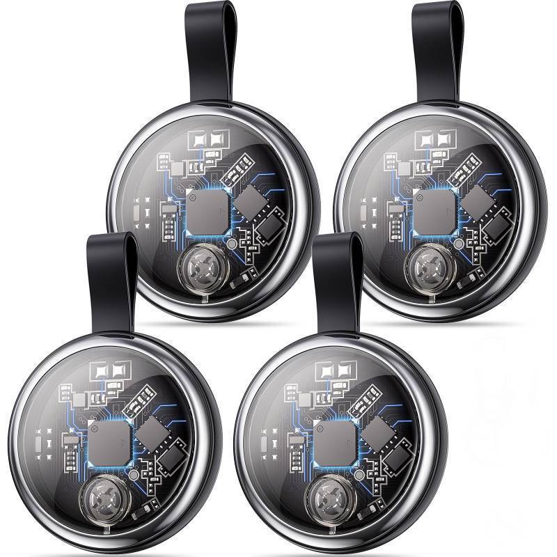 lot 14135 image: 2026 New Air Tracker Tags-4 Pack Compatible with Apple Find My (iOS Only), Bluetooth Tracker Smart Tag Waterproof Key Finder Item Locator Worldwide Tracking for Keys, Wallet, Luggage, Pets