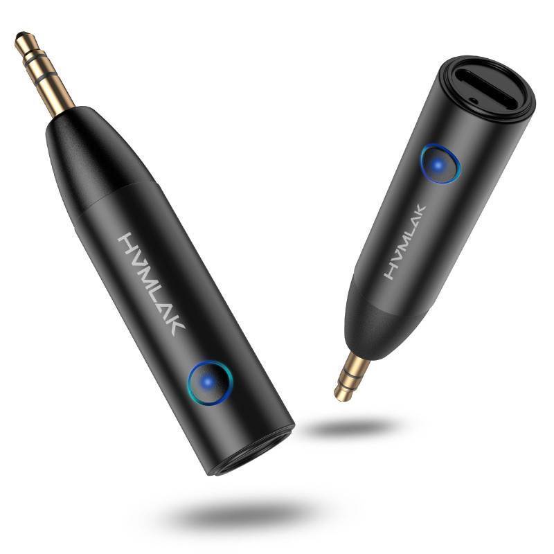 lot 14134 image: HVMLAK Bluetooth 5.4 Car Aux Adapter with Enhanced Microphone, 3.5mm Jack for Car Home Stereo, USB-C Charging, Sturdy Case, 1 Piece